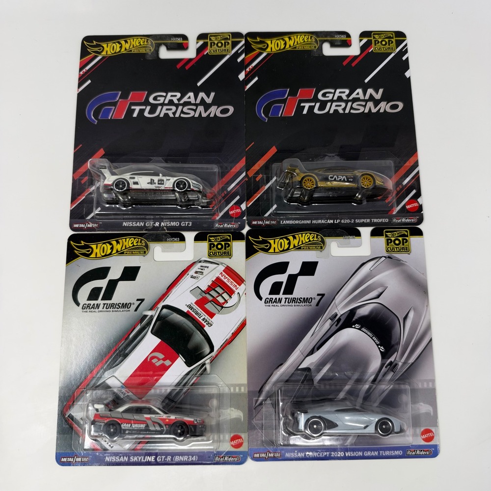 Hot Wheels Premium Pop Culture Gran Turismo Set of 4 Nissan Skyline GT-R